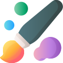 Art gradient colour icon